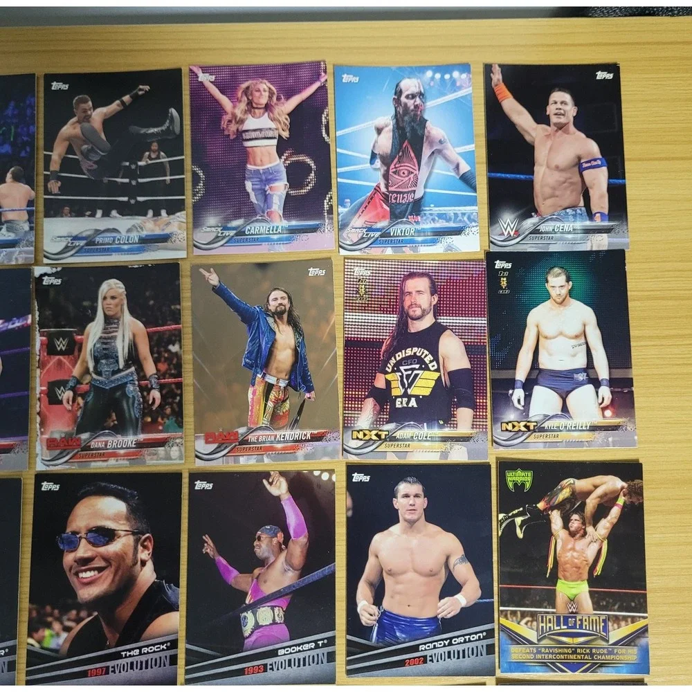 2009 Topps WWE Slam Attax Evolution Trading Card Lot Bundle The Rock